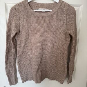 LOFT Taupe Crew Neck Sweater